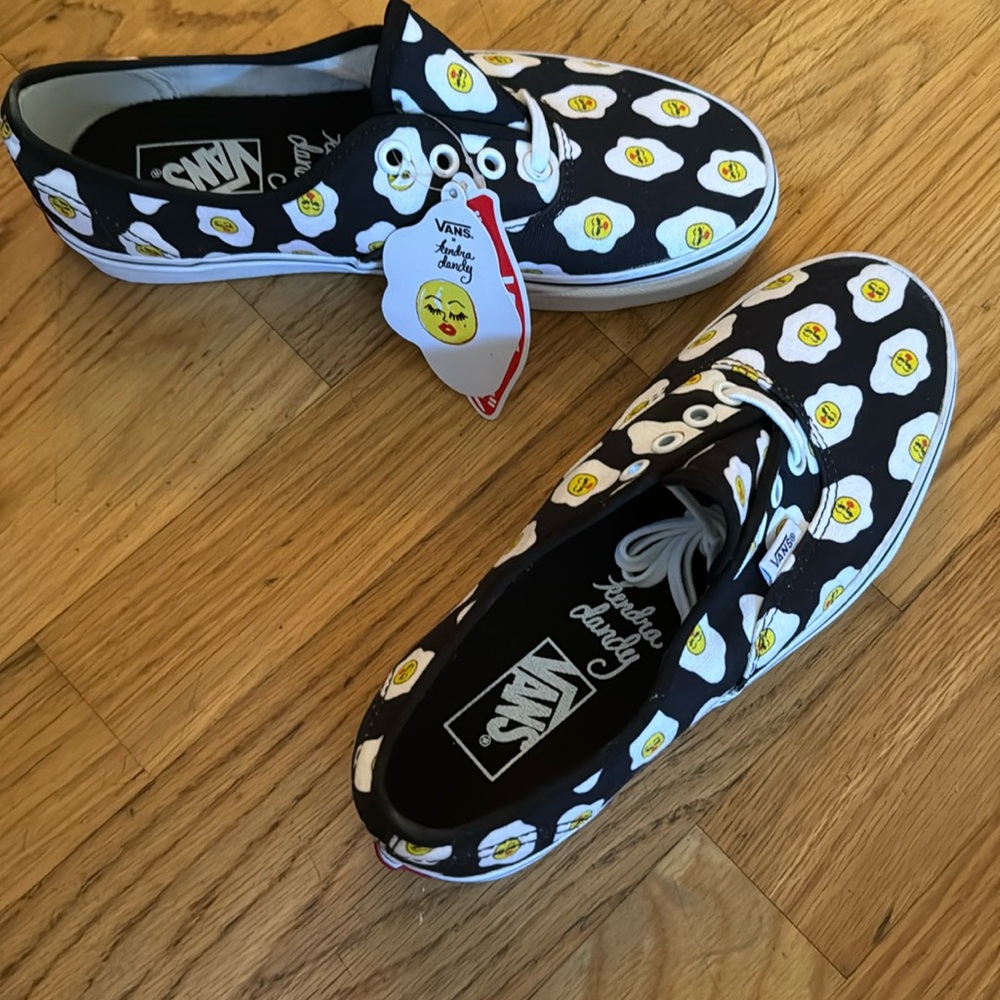 Brand New Authentic Vans-Fried Egg design by Kendra Dandy